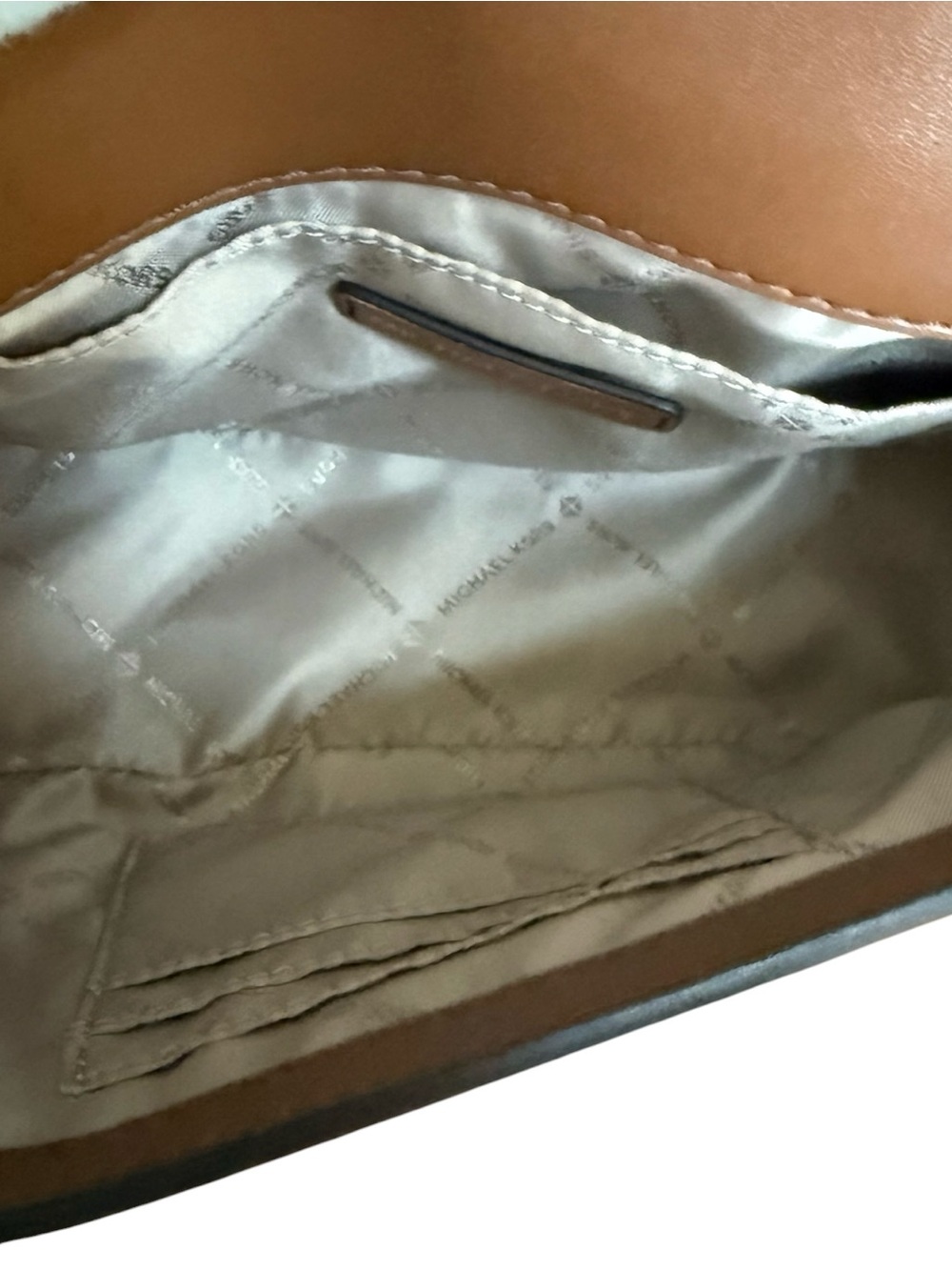 MICHAEL Michael Kors Samira Chestnut Brown Pebbled Leather MK Crossbody Bag! EUC - Picture 11 of 15